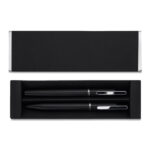 Zestaw piśmienniczy (lustrzany grawer) Treasure, srebrny - obrazek 2