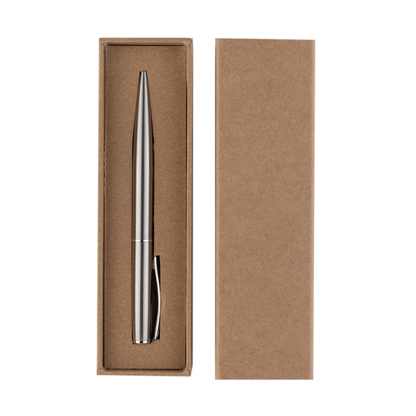 R02331_01_d Metalowy długopis w pudełku Silvery, srebrny - obrazek 1