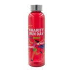 Kolorowa, szklana butelka Aqua Kuba 500 ml, czerwony - obrazek 2