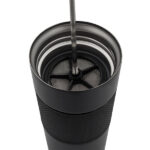 Kubek termiczny z french press Aspet 450 ml, czarny - obrazek 5