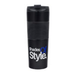 Kubek termiczny z french press Aspet 450 ml, czarny - obrazek 2