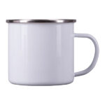 Kubek emaliowany z powłoką sublimacyjną Odis 500 ml, biały - obrazek 3