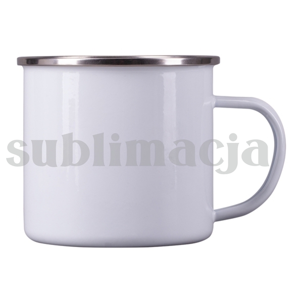 R08200_06_f Kubek emaliowany z powłoką sublimacyjną Odis 500 ml, biały - obrazek 1