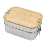 Double lunch box Alcora 1100 ml, srebrny - obrazek 6