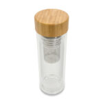 Dwuścienna butelka z zaparzaczem Helen 400 ml, transparentny - obrazek 2