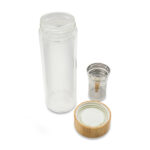 Dwuścienna butelka z zaparzaczem Helen 400 ml, transparentny - obrazek 3