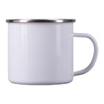 Kubek emaliowany Oldie 500 ml, biały - obrazek 3