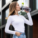 Bidon Feelsogood 700 ml, czarny/szary - obrazek 4