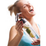 Bidon Frutello 700 ml, szary/transparentny - obrazek 5