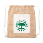 Plecak jutowy Eco-Pure, brązowy - obrazek 2