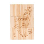 Drewniane klocki Animal World, beżowy - obrazek 3