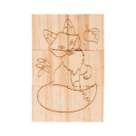 Drewniane klocki Animal World, beżowy - obrazek 5