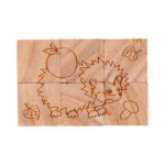 Drewniane klocki Animal World, beżowy - obrazek 7