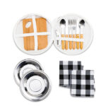 Zestaw piknikowy w etui Alvaro, biały - obrazek 4