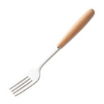 Sztućce stalowe w woreczku Nantes, beżowy/srebrny - obrazek 3