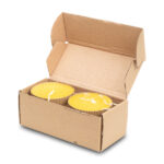 Zestaw 2 świec z wosku pszczelego Leoti, beżowy - obrazek 4