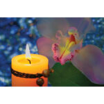 Zestaw świec zapachowych, brązowy/żółty - obrazek 5