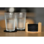 Zestaw podkładek RPET filcowych Mazzo, czarny - obrazek 8