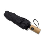 Parasol z drewnianą rączką Granton, czarny - obrazek 6