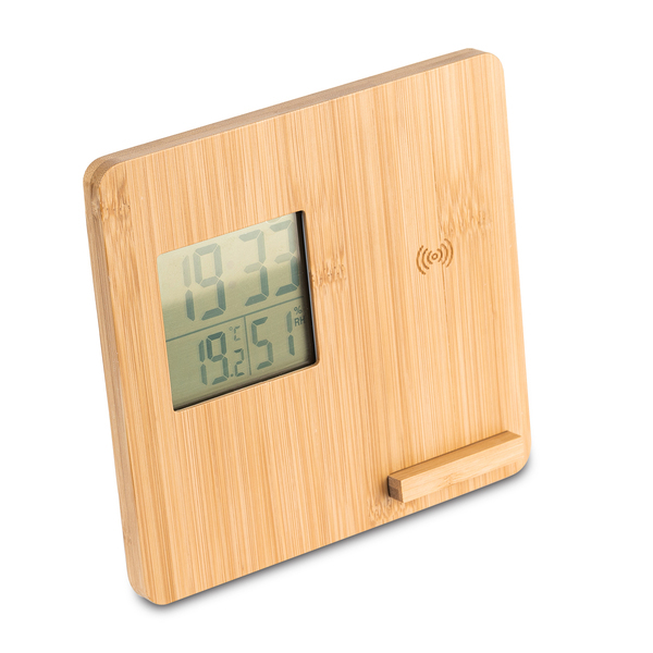 R22114_13-1 Stacja pogodowa z ładowarką Hixon, beżowy - obrazek 1