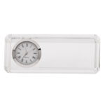 Kryształowy przycisk do papieru z zegarem Cristalino, transparentny - obrazek 3