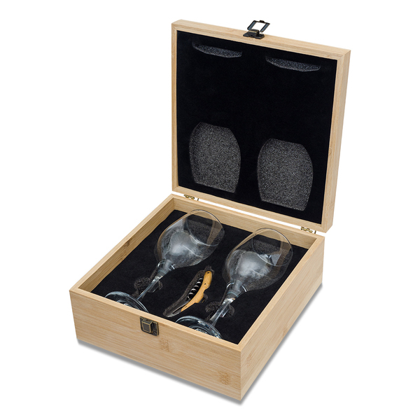 R22550_13 Zestaw dwóch kieliszków do wina Veneto, beżowy - obrazek 1