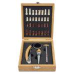 Zestaw do wina z szachami Abruzzo, beżowy - obrazek 2