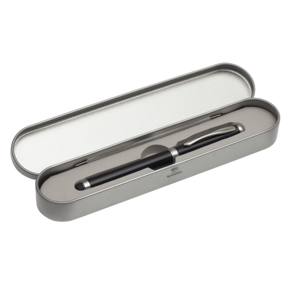 R35423_02-1 Długopis ze wskaźnikiem laserowym Supreme – 4 w 1, czarny - obrazek 1