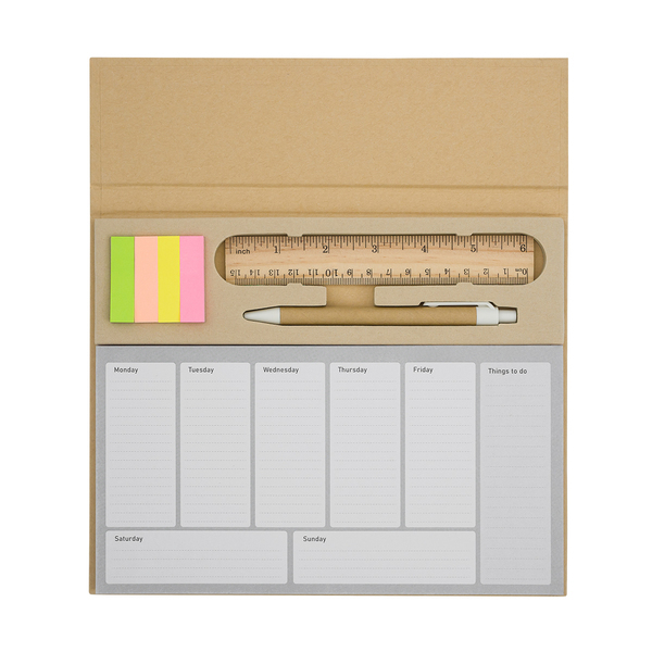 R64022_10 Planner biurkowy Melle, brązowy - obrazek 1