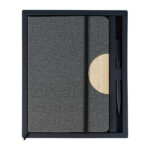 Zestaw notes z długopisem Fold, szary - obrazek 8