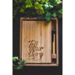 Zestaw bambusowy z notesem Lorca, brązowy - obrazek 8