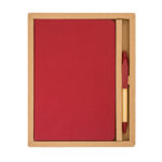 Zestaw upominkowy notes z długopisem Forest, czerwony - obrazek 3