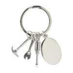 Brelok z motywem narzędzi Clemi, srebrny - obrazek 3