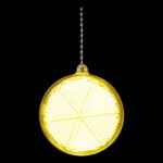 Brelok Circle Reflect, żółty - obrazek 3