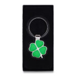Brelok Clover Luck, zielony/srebrny