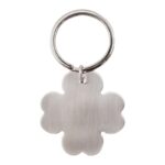Brelok metalowy 4-leaf clover, srebrny - obrazek 4