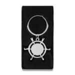 Brelok metalowy Steering Wheel, srebrny