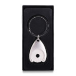 Metalowy brelok z żetonem Disc, srebrny - obrazek 5