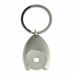 Metalowy brelok z żetonem Disc, srebrny - druga jakość - obrazek 3