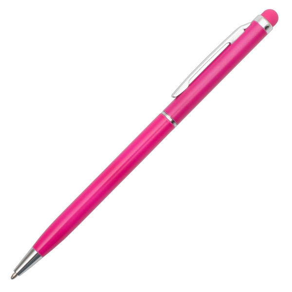 R73408_34 Długopis aluminiowy Touch Tip, magenta - obrazek 1
