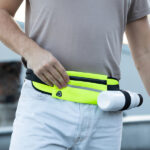 Saszetka na pas z uchwytem na butelkę Allget, żółty - obrazek 5