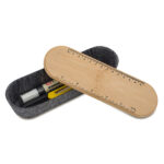 Piórnik z uchwytem na telefon Jasse, szary - obrazek 2