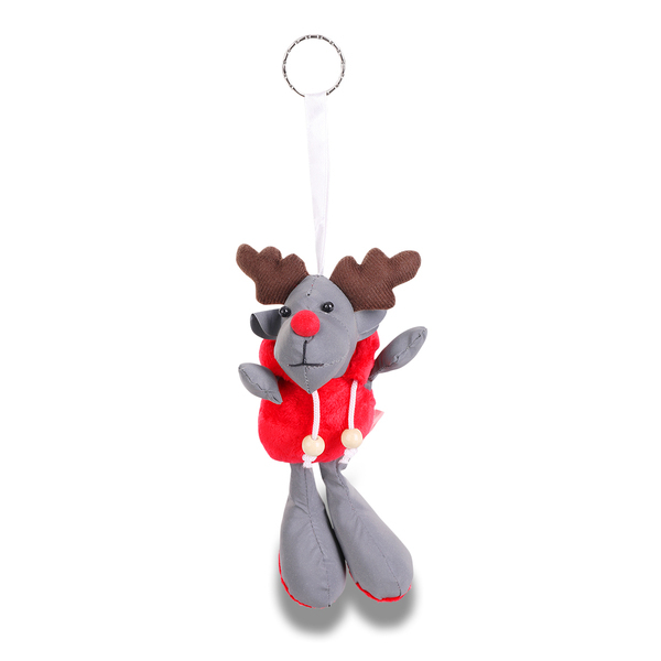 R73839_21_b Brelok Reindeer, szary/czerwony - obrazek 1