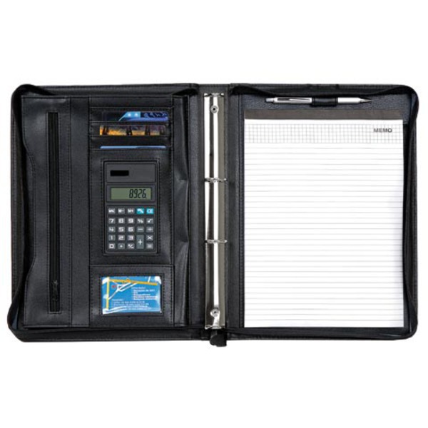 R91712_02 Teczka konferencyjna na zamek Vicenza, czarny - obrazek 1