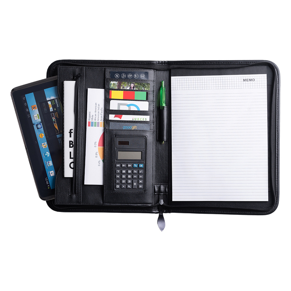 R91714_02-1 Teczka konferencyjna na zamek Solarino, czarny - obrazek 1