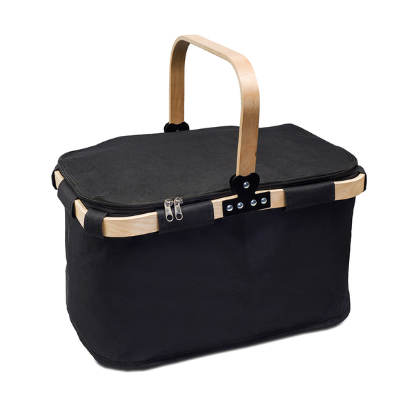 R08151_02 Kosz termiczny na zakupy Woody, czarny - obrazek 1