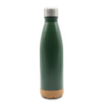Butelka termiczna z korkowym spodem Jowi 500 ml, ciemny zielony