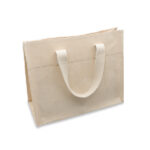 Torba bawełniana z kieszonką Alinea, beżowy - obrazek 2