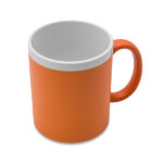 Kubek ceramiczny Velutti 350 ml, pomarańczowy - obrazek 3