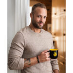 Kubek ceramiczny Esla 345 ml, żółty - obrazek 4